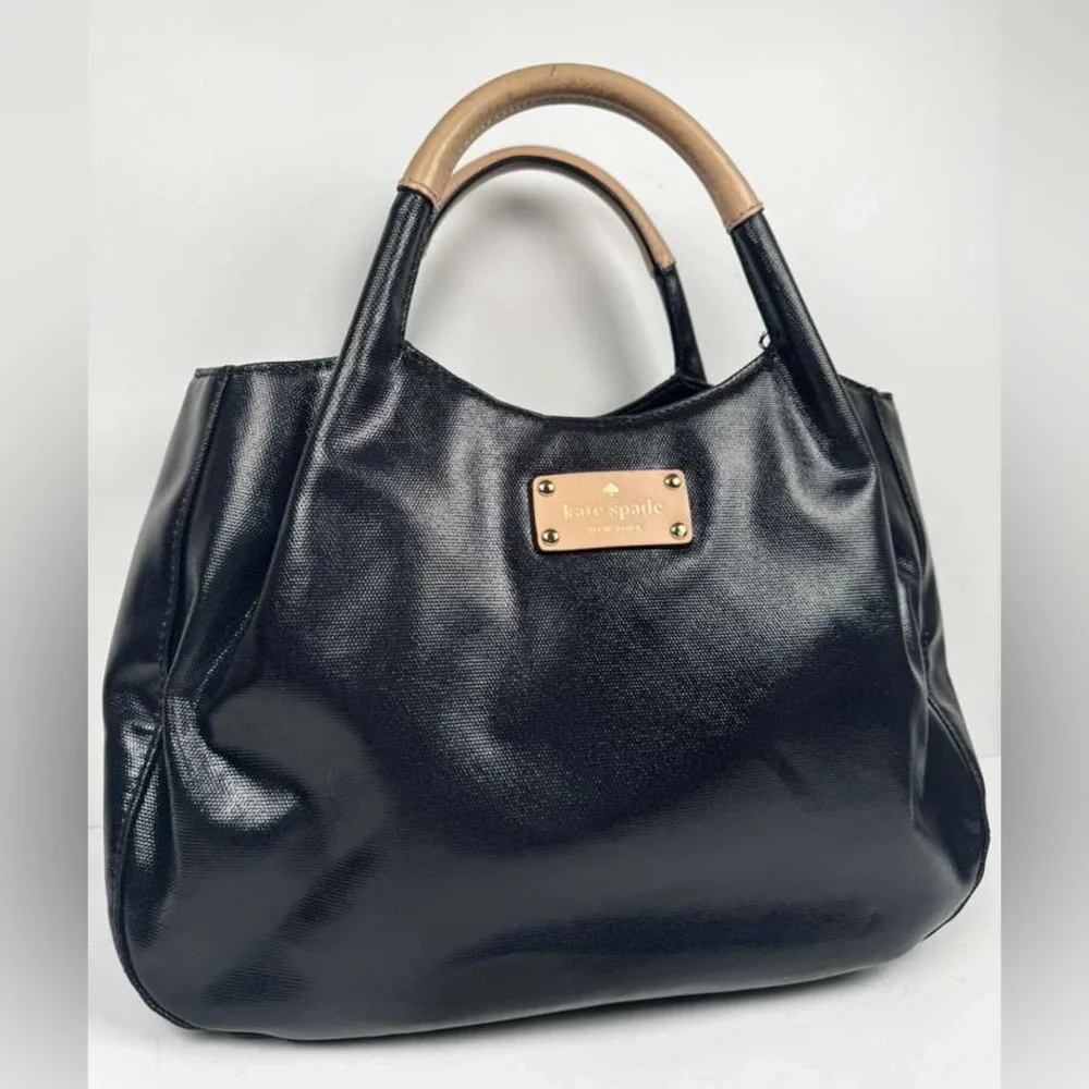 Kate Spade Fulton Street Treesh Patent Leather Satchel Black Handbag